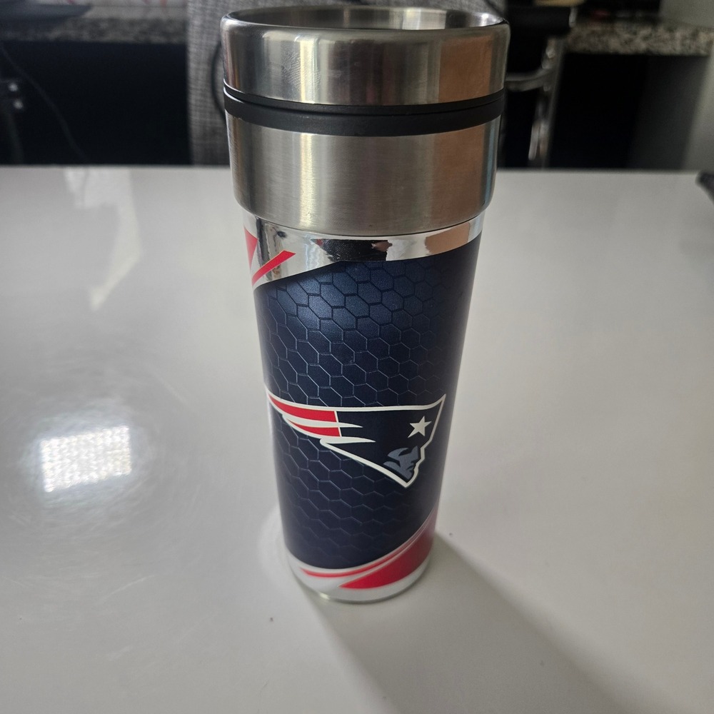 New England Patriots NFL Stainless Steel Travel Tumbler 22oz Navy Blue Insulated